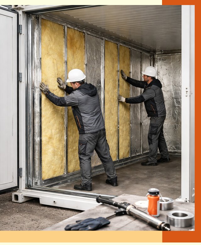 Утепление рефрижераторного контейнера в Нягани от 45837 руб./м² | ТепломастерНга