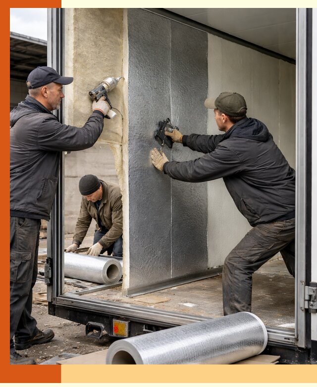 Утепление холодильного кузова в Нягани — монтаж и теплоизоляция