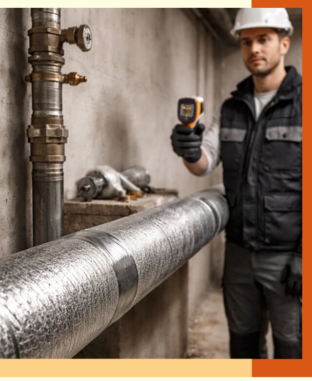 Утепление труб водоснабжения в Нягани от 8658 руб. за м² — услуги ТепломастерНга