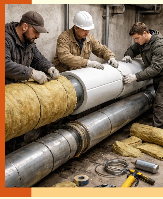 Утепление трубопровода в Нягани с гарантией энергоэффективности