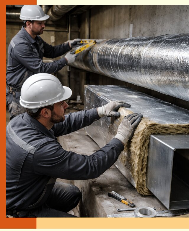 Профессиональное утепление воздуховодов и теплоизоляция в Нягани