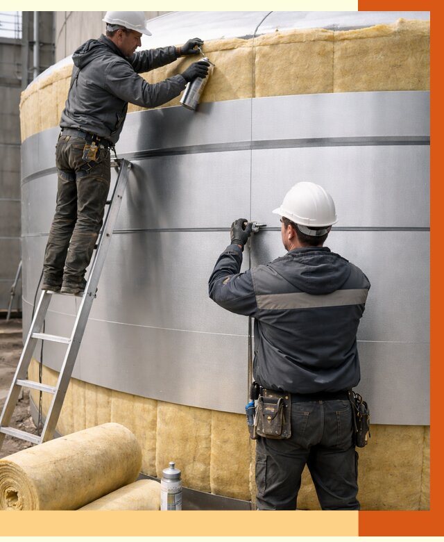 Утепление цистерны в Нягани пенополиуретаном от 14770 руб. под ключ | ТепломастерНга