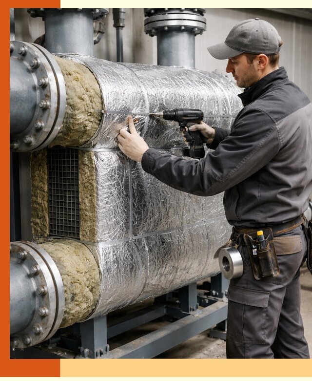 Утепление теплообменника в Нягани — профессиональная теплоизоляция оборудования