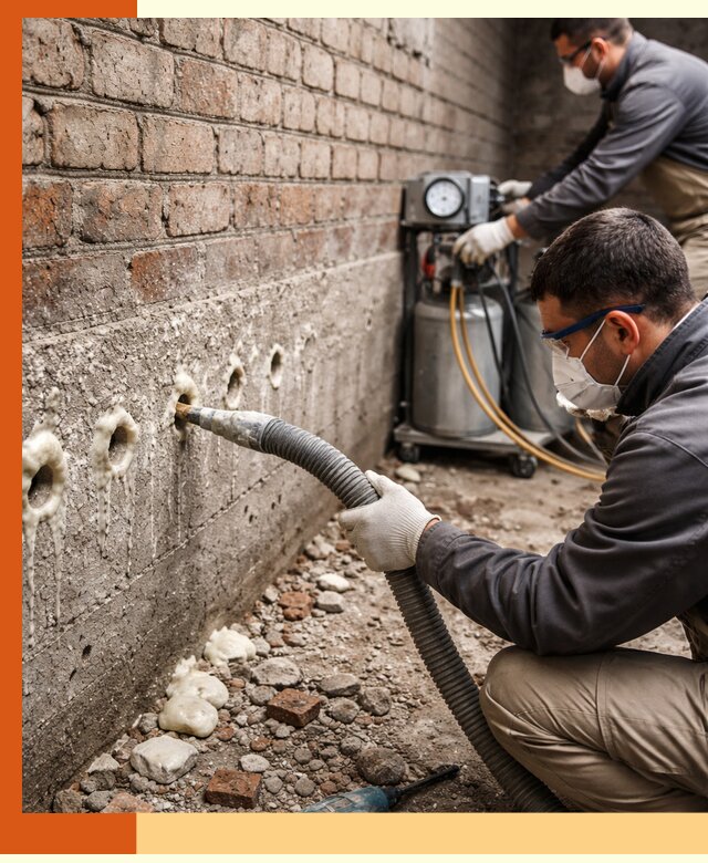 Заполнение колодцевой кладки ППУ в Нягани быстро и герметично