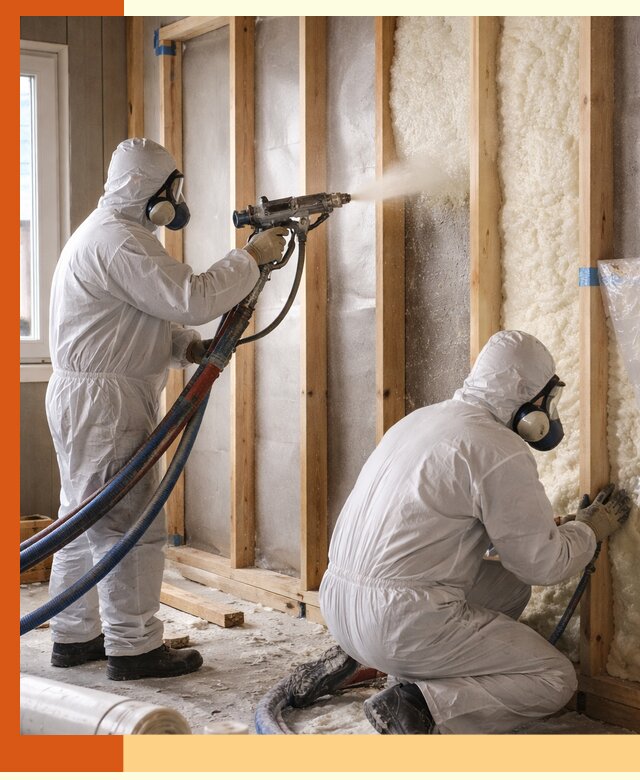 Утепление каркасной стены ППУ в Нягани для домов и коттеджей