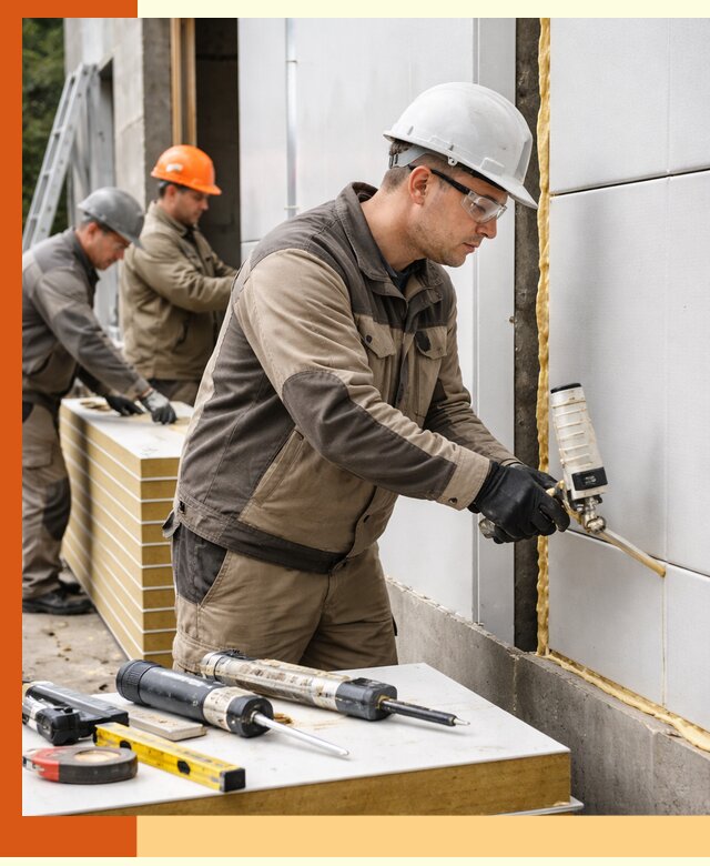 Утепление сэндвич-панелей пенополиуретаном в Нягани