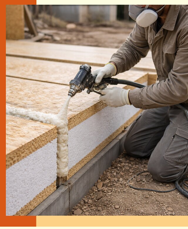 Утепление СИП-панелей пенополиуретаном (ППУ) в Нягани