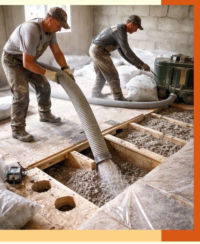 Заполнение пустот перекрытий в Нягани от 4584 руб. под ключ | ТепломастерНга