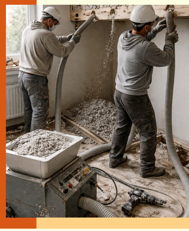 Заполнение пустот перекрытий пеной и наполнителями в Нягани