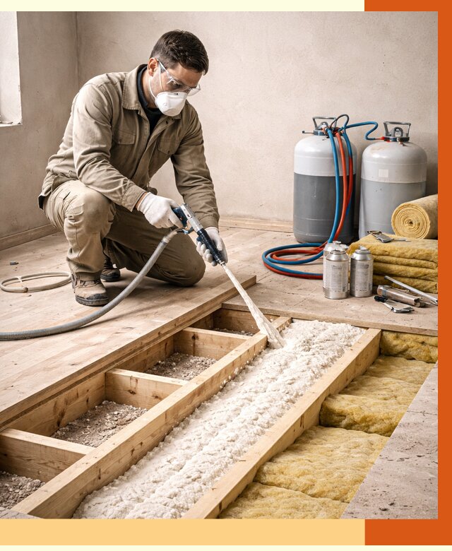 Заполнение полостей межэтажного перекрытия в Нягани от 4278 руб. | ТепломастерНга