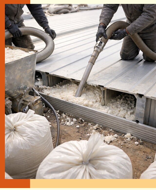 Заполнение пустот кровельных панелей пенными и мокрыми герметиками в Нягани