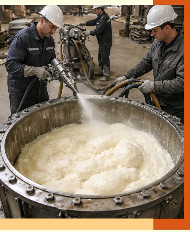 Заливка ППУ в емкости в Нягани от 7385 руб. — утепление емкости под ключ | ТепломастерНга