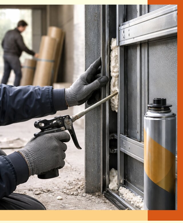 Заполнение пустот ворот в Нягани от 4584 руб. — заливка ППУ, утепление под ключ | ТепломастерНга