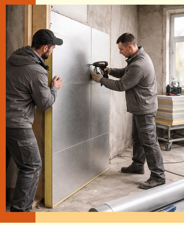 Утепление PIR панелями домов и зданий в Нягани