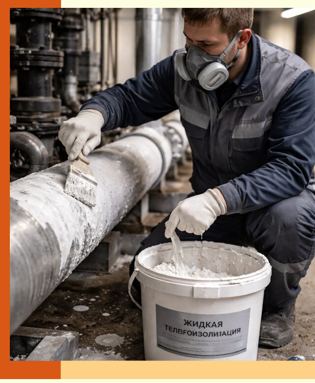 Утепление оборудования жидкой теплоизоляцией в Нягани