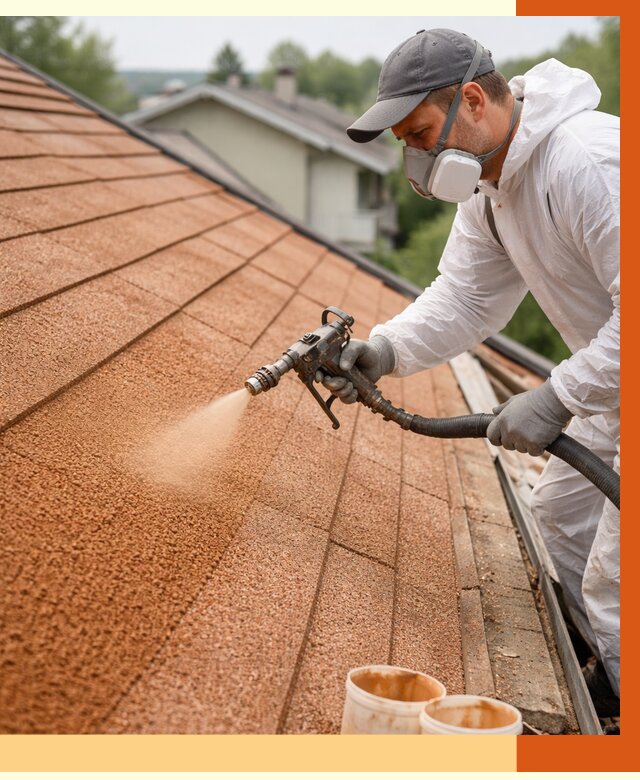 Утепление кровли жидкой пробкой в Нягани от 2750 руб./м² под ключ | ТепломастерНга