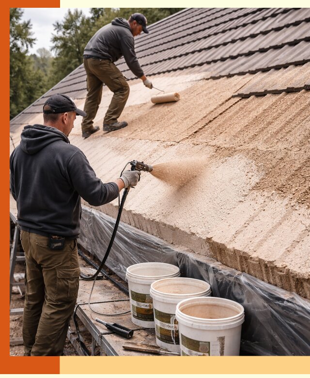 Утепление кровли жидкой пробкой в Нягани для домов и зданий