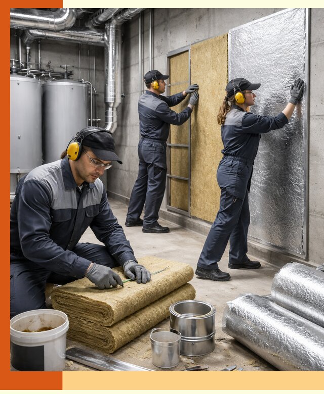 Шумоизоляция котельной в Нягани: профессиональный монтаж и материалы