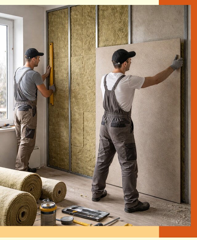 Шумоизоляция стен в Нягани от 4584 руб/м2 — звукоизоляция стен под ключ | ТепломастерНга