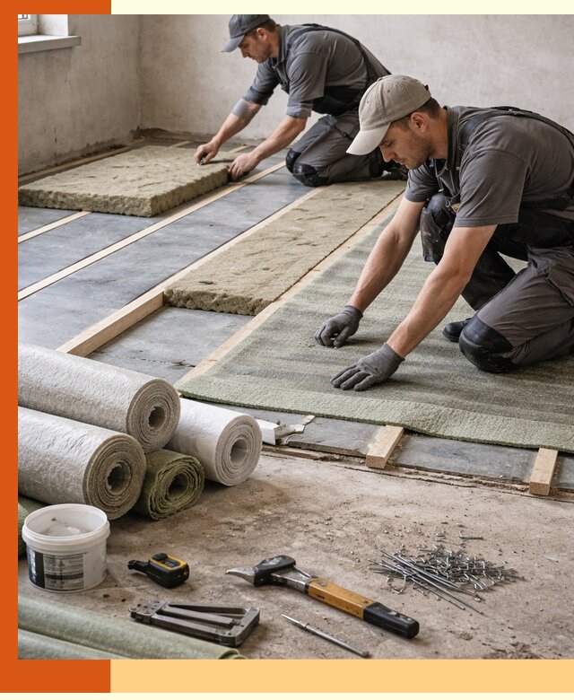 Шумоизоляция пола в Нягани — профессиональная звукоизоляция помещений