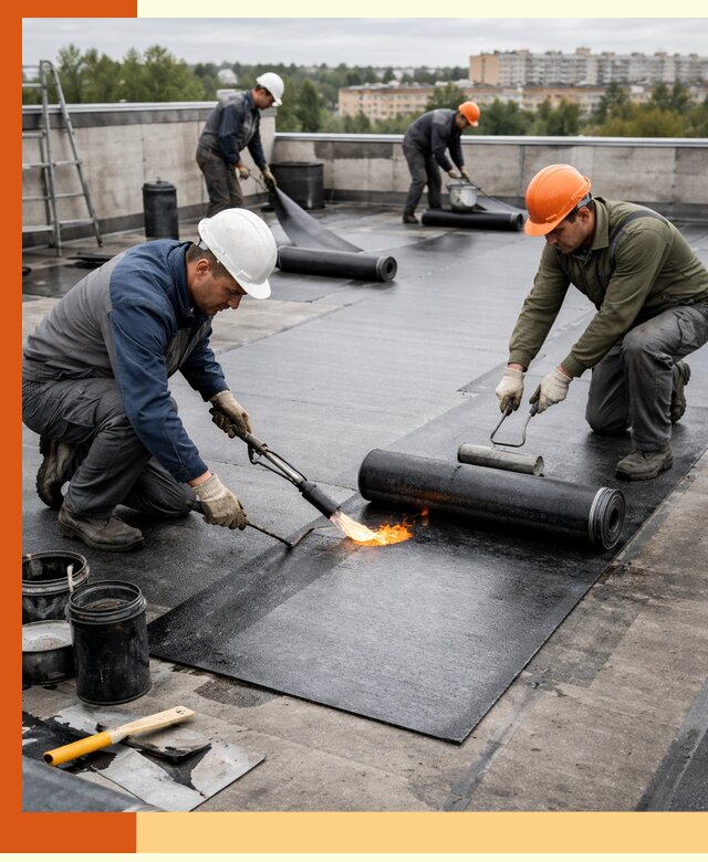 Профессиональная гидроизоляция плоской кровли в Нягани