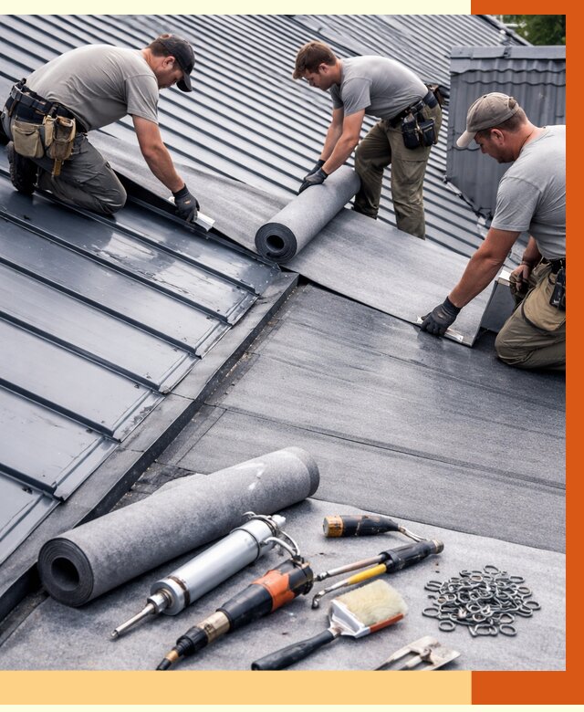 Гидроизоляция металлической кровли полимочевиной в Нягани от 8658 руб. | ТепломастерНга