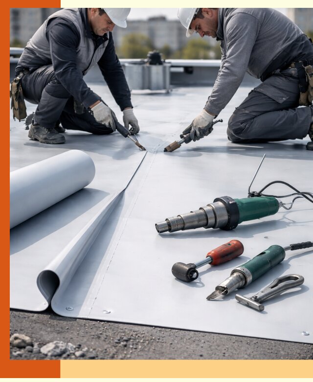 Гидроизоляция мембранной кровли в Нягани: монтаж и ремонт быстро