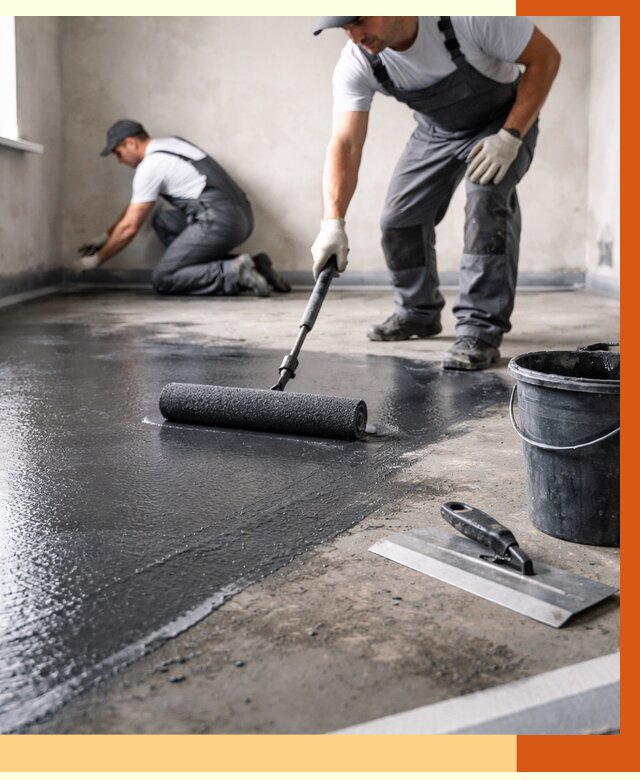 Профессиональная гидроизоляция пола в Нягани от 8658 руб. под ключ | ТепломастерНга