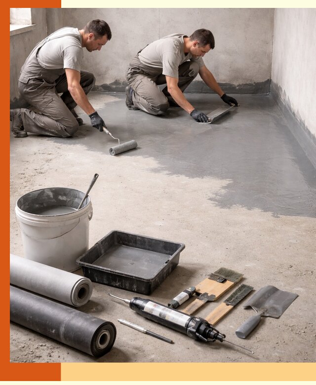 Гидроизоляция пола в Нягани — надежная защита от влаги и протечек