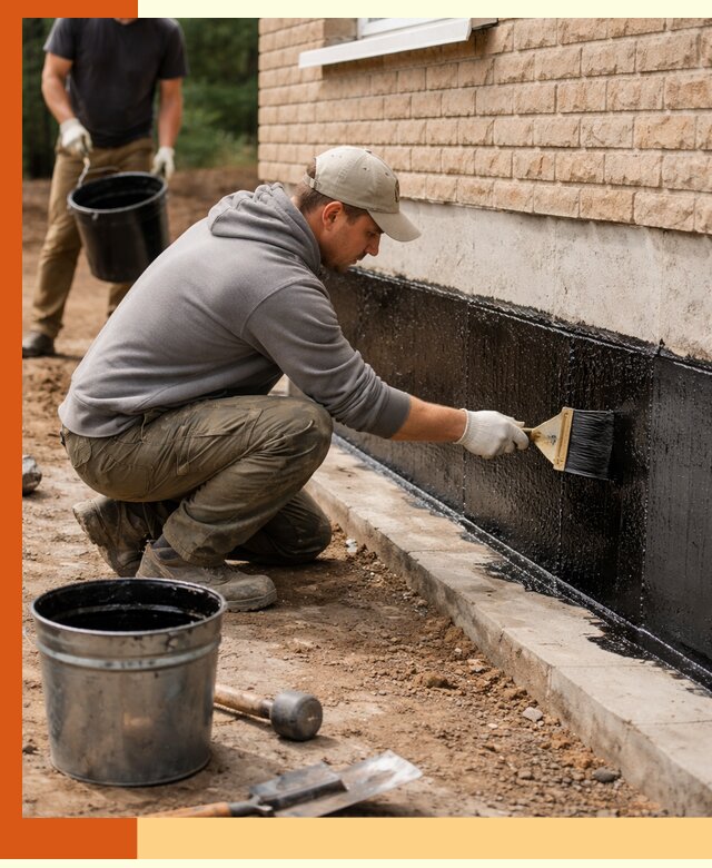 Гидроизоляция цоколя домов и зданий в Нягани эффективными методами