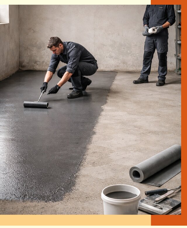 Гидроизоляция гаражного пола в Нягани от 3565 руб./м² — ТепломастерНга профессионально