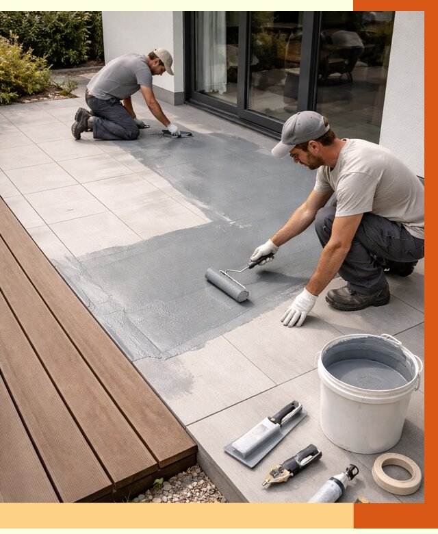 Гидроизоляция террасы в Нягани под ключ от 7640 руб./м² | ТепломастерНга