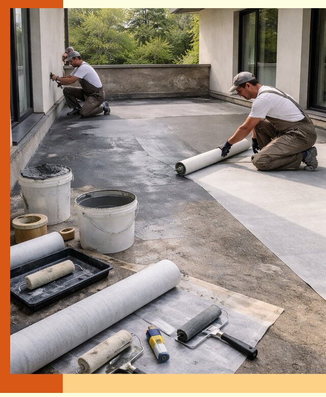 Гидроизоляция террасы в Нягани — надежная защита от влаги и протечек