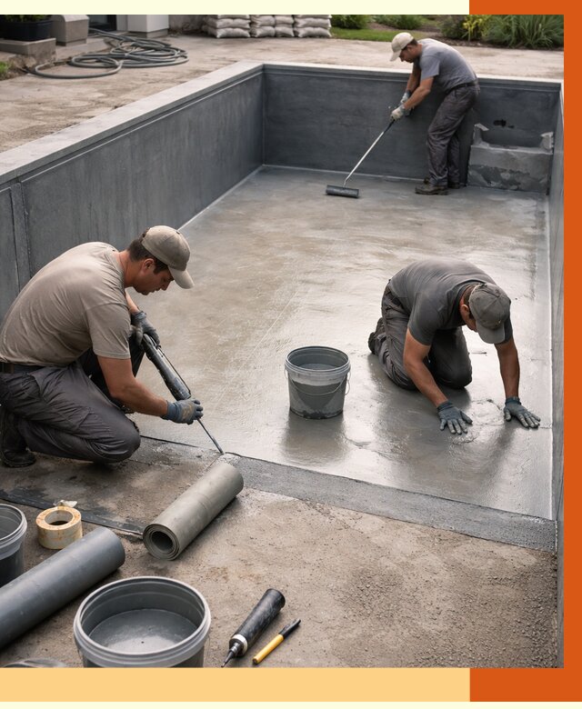 Профессиональная гидроизоляция бассейна в Нягани от 6621 руб. за м2 | ТепломастерНга