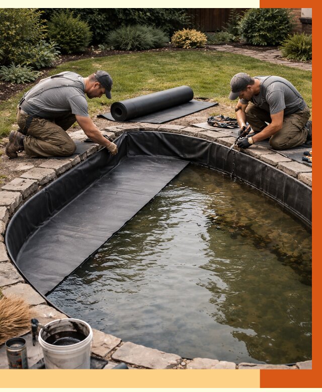 Гидроизоляция пруда в Нягани от 15279 руб. под ключ | ТепломастерНга профессионально