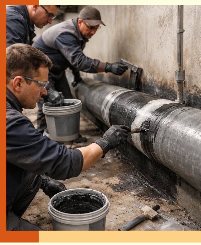 Гидроизоляция труб в Нягани — защита и герметизация коммуникаций