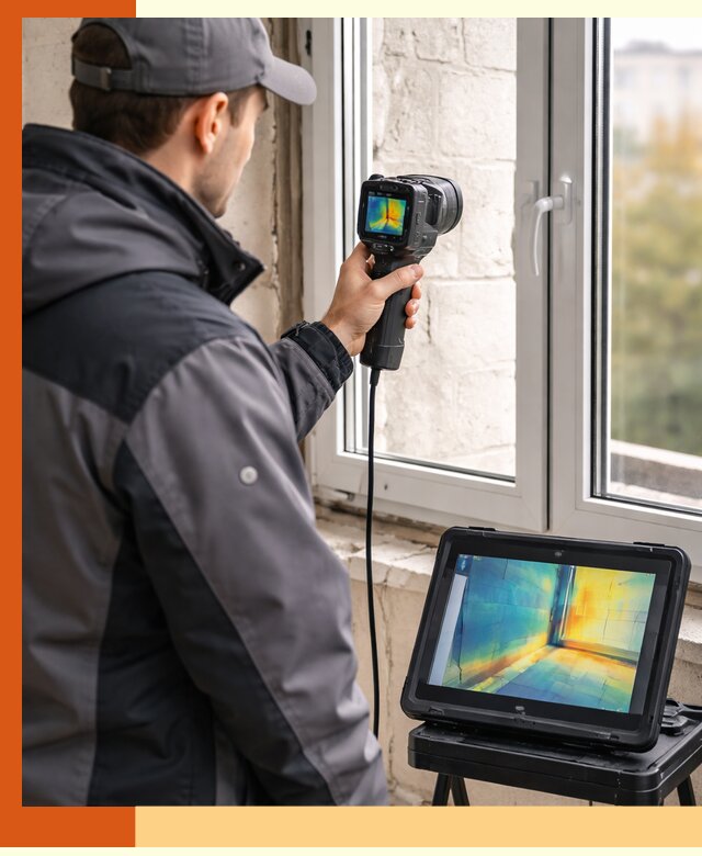 Тепловизионное обследование дома в Нягани для выявления утечек тепла
