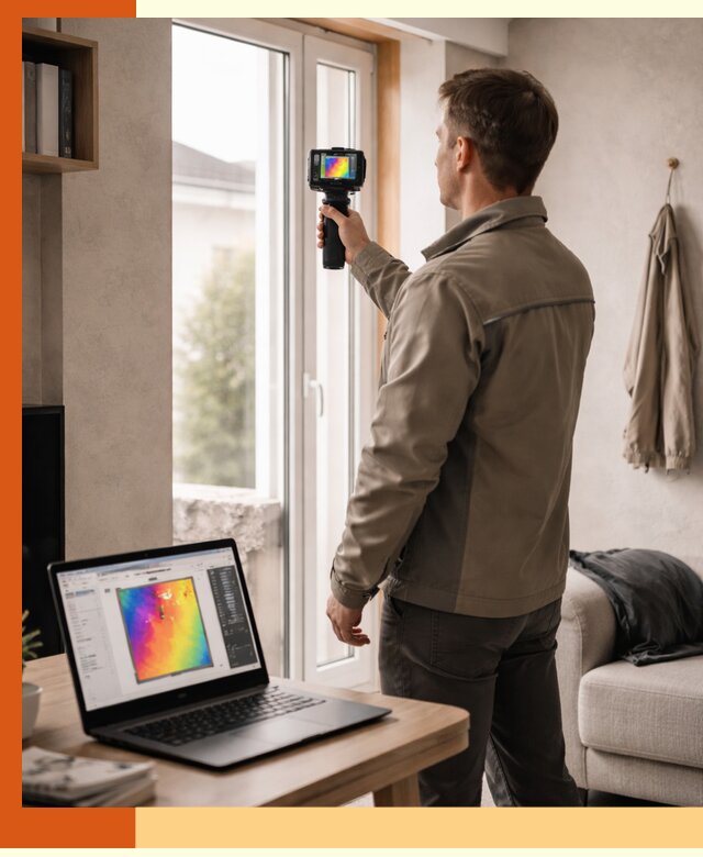 Тепловизионное обследование квартиры в Нягани для поиска утечек тепла