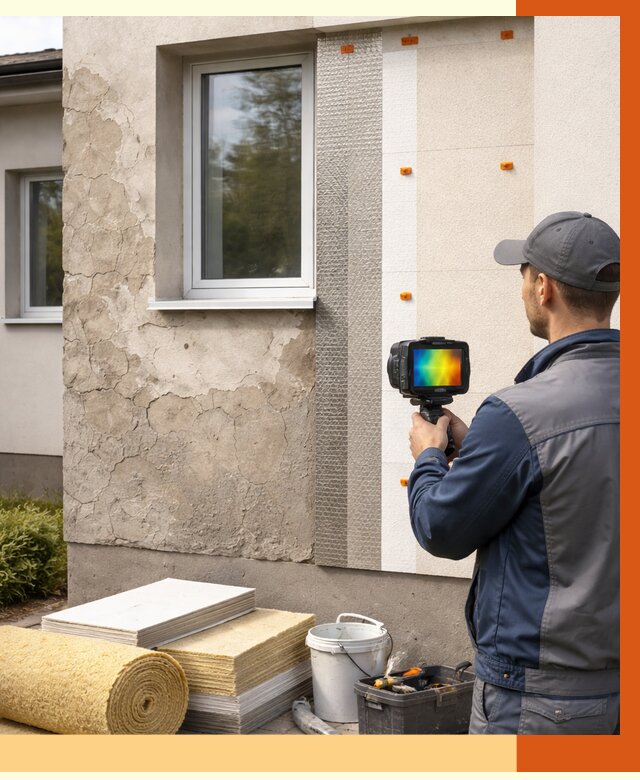 Тепловизионное обследование фасада в Нягани от 4584 руб. под ключ | ТепломастерНга