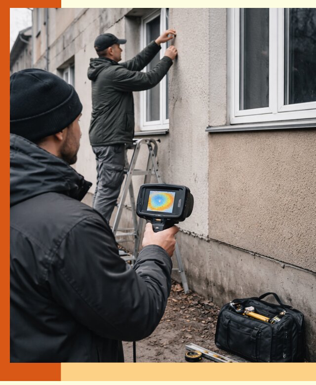 Тепловизионное обследование фасада в Нягани для выявления дефектов