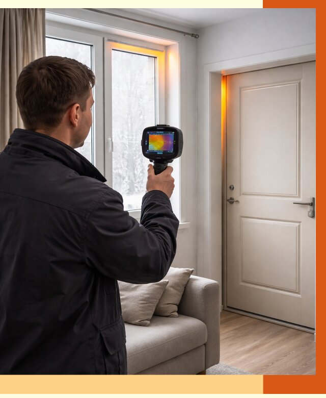 Тепловизионное обследование окон и дверей в Нягани от 4584 руб. | ТепломастерНга