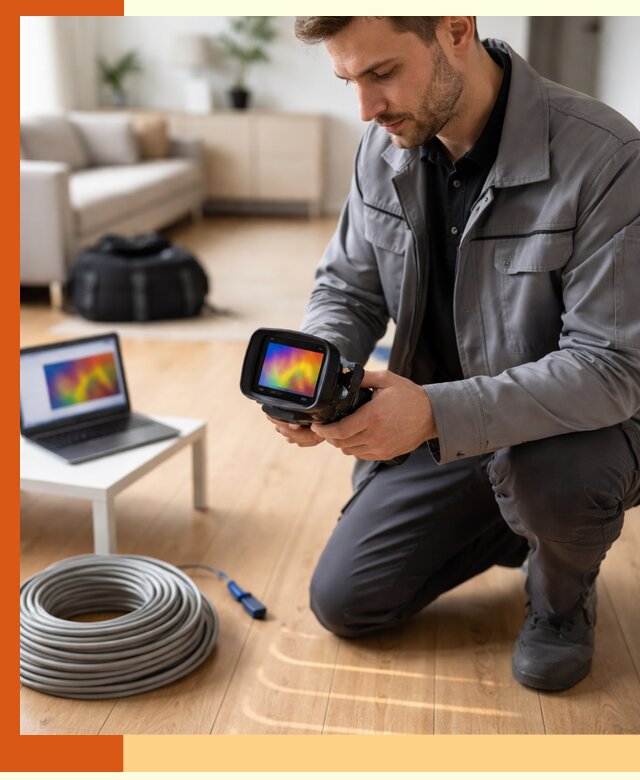 Тепловизионное обследование тёплого пола в Нягани для точной диагностики