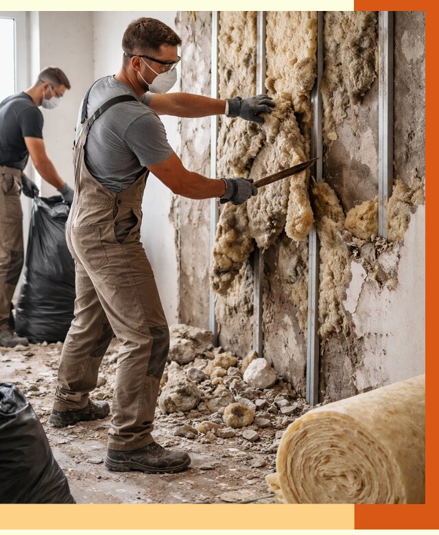 Демонтаж старого утеплителя в Нягани от 3565 руб. — работы под ключ | ТепломастерНга