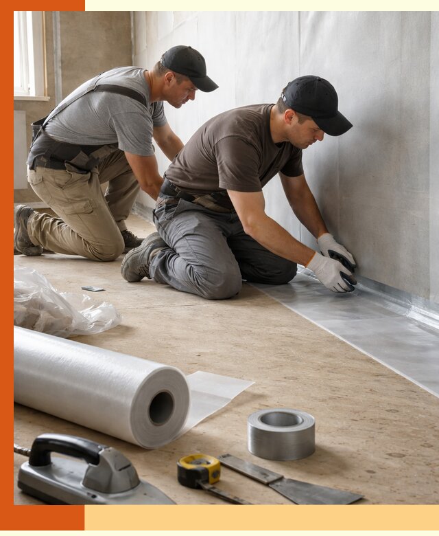 Монтаж пароизоляции для дома и помещений в Нягани