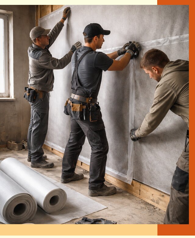 Монтаж ветроизоляции в Нягани от 4584 руб./м2 — профессионально | ТепломастерНга