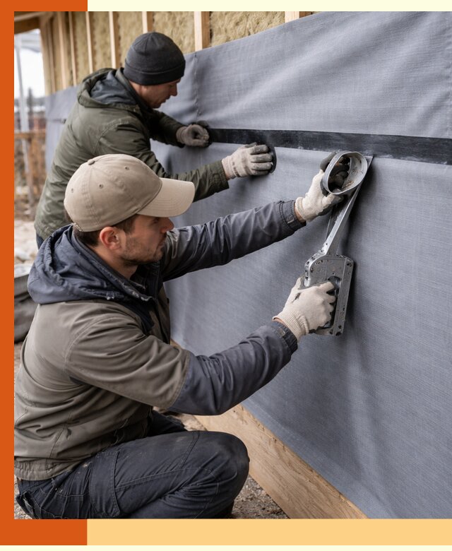 Монтаж ветроизоляции зданий и конструкций в Нягани