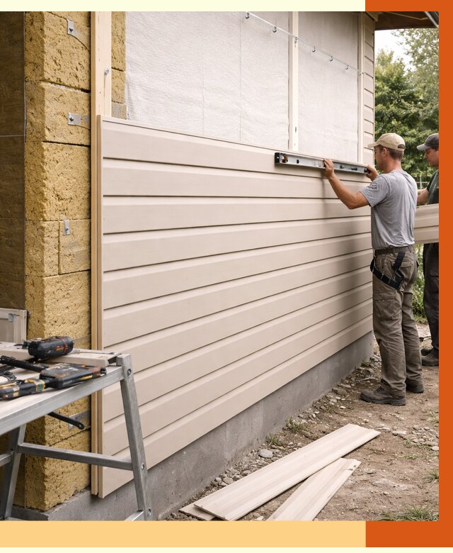 Монтаж сайдинга после утепления в Нягани от 1884 руб. — обшивка и облицовка | ТепломастерНга