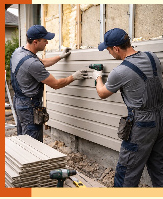 Монтаж сайдинга после утепления в Нягани качественно и надежно